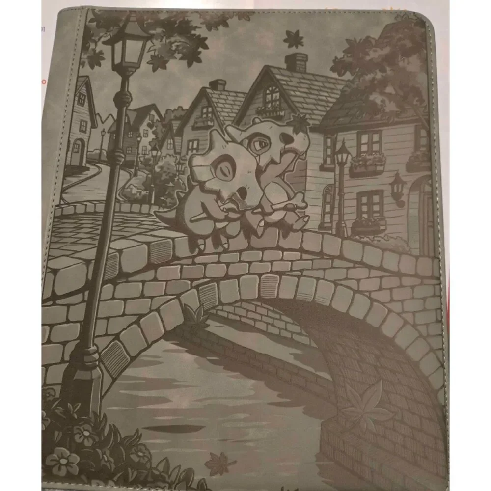 Pokemon Chinese Gem Pack Cubone Engraved Gray Top Loader Binder 252 Cards